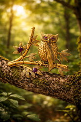 Owl Pakshi Brooch
