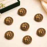 Royal Elephant Emblem Button