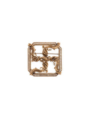 Box Swastik Brooch