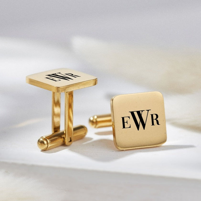 Personalized Engraving Square Cufflinks - Giva