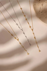 Custom Lariat Name Necklace | Personalized Y Necklace | Dainty Drop Name Jewelry | Initials Necklace for Women | Unique Gift for Her