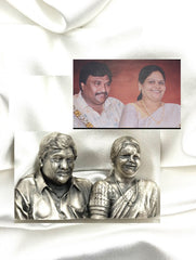 Silver plated Customized couple Brooch