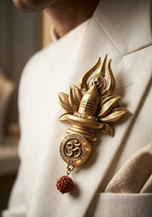Sacred Shivling Emblem Brooch