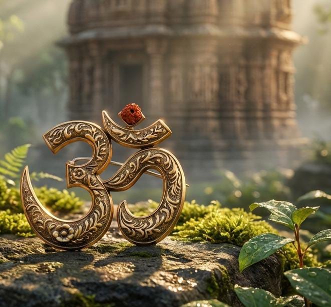 Royal Om Emblem Brooch