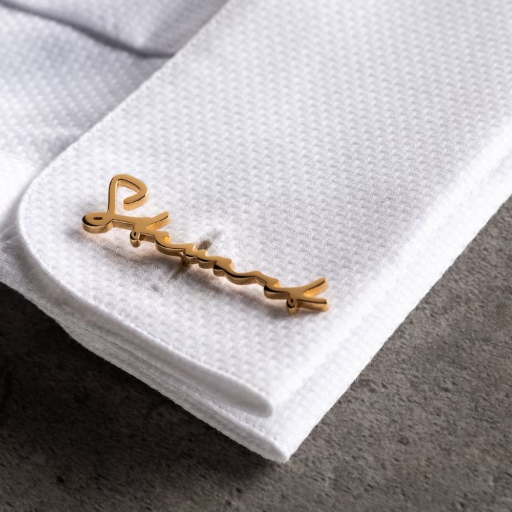 Personalized Signature Style Wedding Cufflinks - Giva