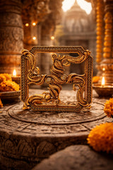 Box Swastik Brooch