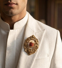 Rudraksha Brooch
