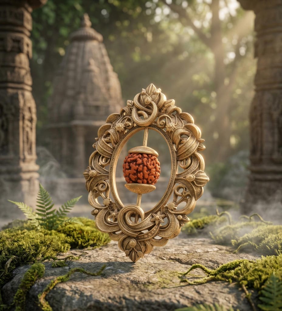 Rudraksha Brooch