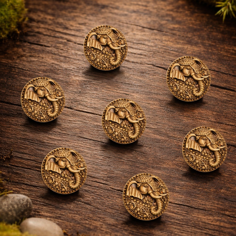 Elephanta Emblem Button