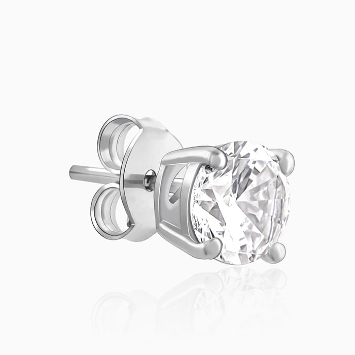Silver Zircon Earrings