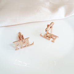 Personalised Initial Letter Name Cufflinks - Giva