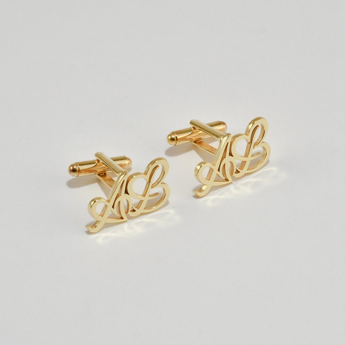 Personalised Initials Heart Cuff Link - Giva