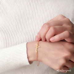 Personalised Bracelet, Custom Name Bracelet, Personalised Name Bracelet, Nameplate Bracelet, Initial Bracelet, Gift for Her, Memorial Gift