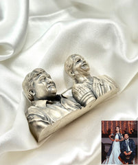 Silver plated Customized couple Brooch